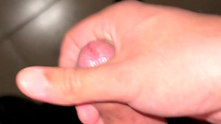 I do my handjob in the basement of the block with cock ring