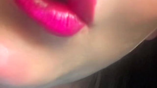 Smoking Hot Pink Seductive Lips & Slow Motion Vapor Bliss