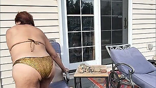 Relaxing Outside in My Bikini. the My Hairy Pussy Started Tingling, Then I Needed to Masturbate