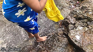 Sri Lankan Natural Girl Bathing