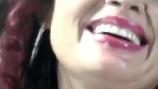 Beautiful Anaya smokes and plays