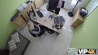 VIP4K. Blonde angel Katy Rose gladly passes the dirty casting of her credit manager: Porn