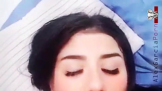Slim Mexican Woman Masturbating with a Vibrator Alone at Home.