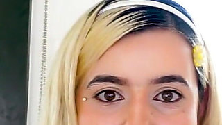 18 year old amateur teen Ivonna Winter no hands cum swallow blowjbo