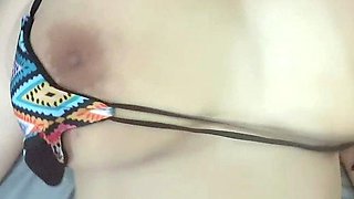 Amateur blond girl with big boobs getting fucked