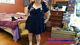 Nurse Vicki Getting Dressed in Police Outfit