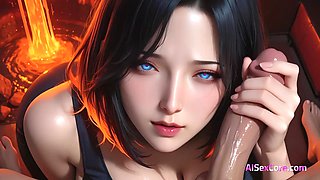 Volcanic stunner with kinks pulls you into scorching AI orgy