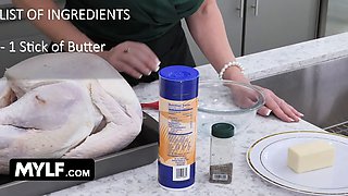 Mylf - hot blonda milf gets her Wet Pussy rammed with big pulsing schlong on thanksgiving