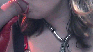 Spitting Blowjob Smoking MILF - Dominant Bitch in Glasses & Leather Gloves Edges & Bites Cock