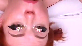 Spanked and Came in the Throat of a Squirting Redheaded Cutie Doll
