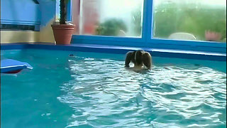 Beautiful, Sweet and Also Very Slutty Takes 2 Cocks in the Pool