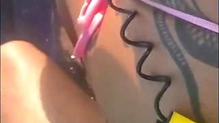 Spending time with ebony latina bitch on the speedboat real good