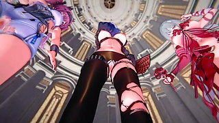 Wuthering Waves - Harem Sex Party 2 - 3D Hentai Animation