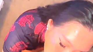 Asian Beauty Fuck: Sloppy Blowjob & Huge Creampie