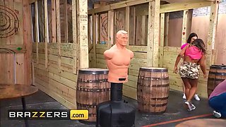 Brazzers - tiamaria and lucy lotus ditch axes for vibrators and pull Lucas Frost into a steamy threesome