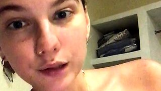 Cute Blond Teen Shows Big Boobs amp Fingers Shaved Pussy at