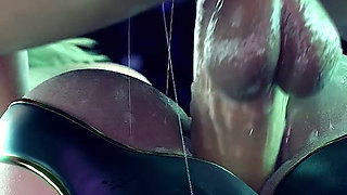Meredith Stout - Cyberpunk Futanari Titfuck & Anal Creampie (3d Animation)