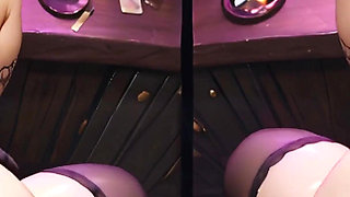Emo Girl Silver Hair Elf Slut Fucked in Dark Room