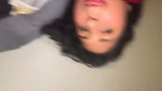 The messy-haired brunette in red pajamas got way too hot 😳🔥🛏️
