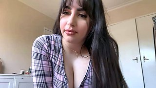 Beautiful brunette with big boobs jerk off instrucions