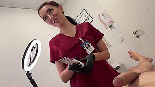 Laser on balls, cock in throat