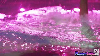 Young girl reveals her slit under the water