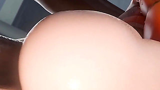 Tracer (overwatch) - Big Ass Blonde Craves BBC, Rough Deepthroat & Anal Creampie