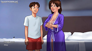Husband, Wife & Wife's Lover Have a Threesome With Some Anal - Summertime Saga Part 41 By DarkCookie