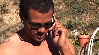 Blonde fucked in every hole outdoors