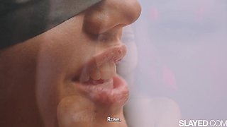 Eating her girlfriend's ass and pussy with the picturesque view