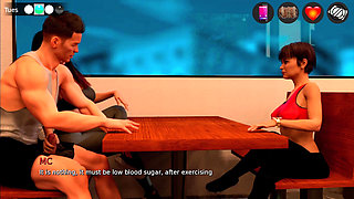 Divorced Mommy Jane Jerks off and Swallowing Cum of Mc in the Coffee Shop Get Along with Friend Old MILF Woman Doira