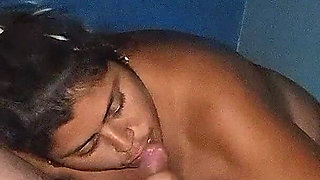 Stepmom Sucks Stepson's Cock Until She Spills His Cum on Her Body
