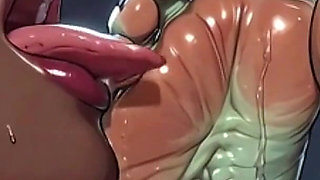 Ebony Slave Girl Foot Worship on Alien - Dripping with Pleasure