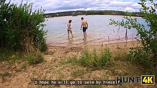 Hunt4k. she cheated on her boyfriend for currency at a public beach