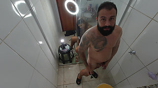 Behind the Scenes My Wife Shaving My Ass - Real Male Ass Fetish