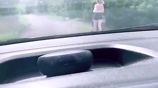 WilderParadise Amateur Car Sex: BBC Fucks Big Butt Jogger with Risky Creampie