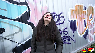 German Scout - Slim Czech Teen Stefani Jameson with Saggy Tits Pick up for First Casting Fuck