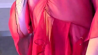 A Delicious Latina in Red Lingerie Shows You Her Tits
