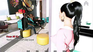 Asian sexy divorced lady went to meet meet 3 big black penis holders for the second time