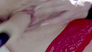 Very Wet Pussy Close-up, Vibrator on Clit, Fuck Pussy Sex Machine