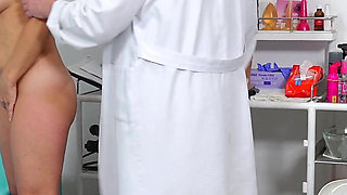 Physical Exam and Anal Temp Measurement of Hot Big Busty Mature