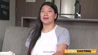 MASSIVE TITS Latina Face Fucked ROUGH By Monster Cock In Amateur Casting