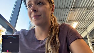 Nadia Foxx Orgasms Wildly on Gym Stairmaster After Drive-Thru