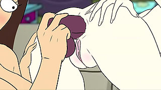 Jessica Moans As Tricia Lange Fucks Her With Dildo - Rick and Morty Cartoon