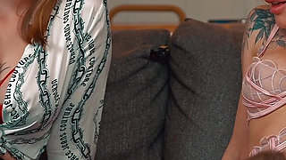 Angie Lynx Ignites Threesome Heat with Kneeling Double BJ and Wild Rides Family House E7