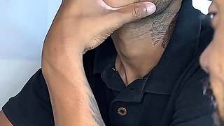 A Sexy Brunette Having Sex with Her Brother-in-law and His Friend