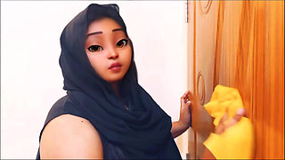 Punjabi Beautiful BBW Sexy Maid While Cleaning House, Owner Gives Rough Fuck Inside Her Big Ass