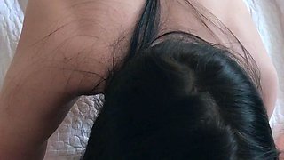 ShesNew Amateur brunette girlfriend POV blowjob handjob