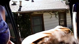 Three BFFs Bully His Cock in the Limo for a Foursome