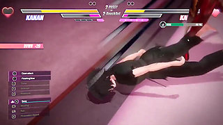 Lesbian Battle BDSM Hentai Game Ep.2 Lesbian Tomboy Defeated Had to Squirt Non Stop on a Bondage Device!